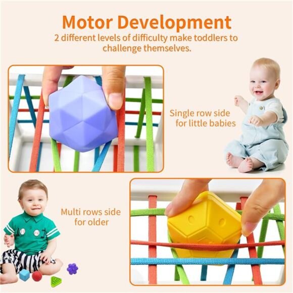 Montessori Baby Toys for 1 Year Old Boy Girl Gifts, Shape Sorter Baby Toys - Picture 2 of 7